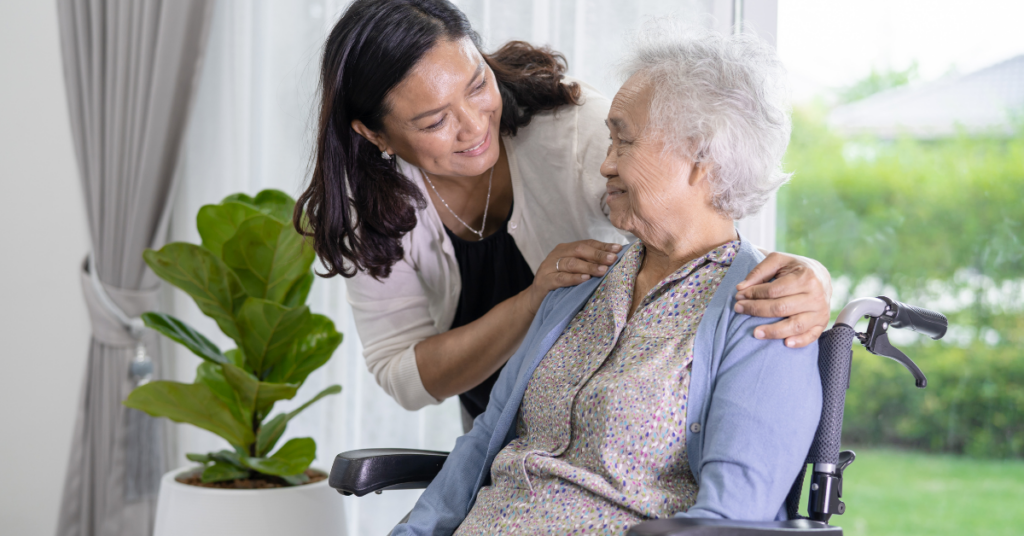 aging parent taken care of by nurse